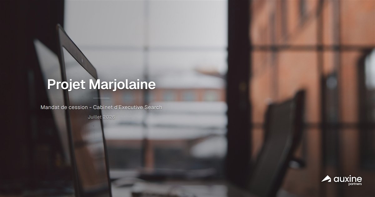 Project Marjolaine - sell-side mandate, executive search firm
