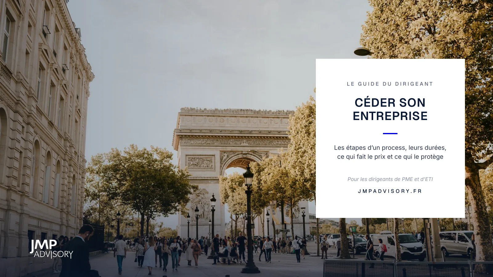 Couverture du guide « Céder son entreprise », par JMP Advisory